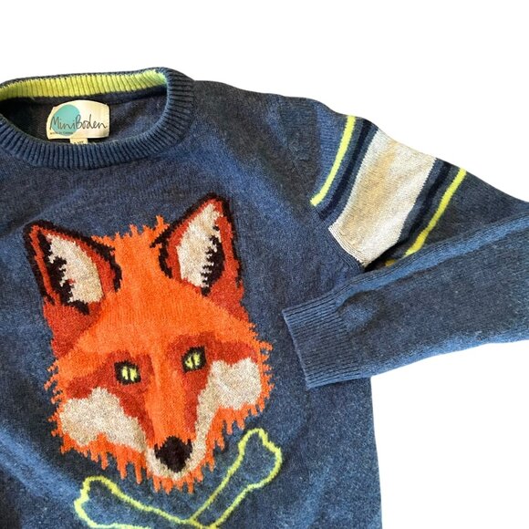 Mini Boden Wool Blend Fox Sweater 9-10 - Picture 3 of 5